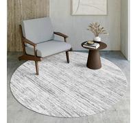 Tapis Rond Minimalisme Gris Microfibre Tapis Lavable en Machine,Tapis Entree Interieur Tapis Couloir,Tapis Salon Rond Doux Et Confortable Moderne Tapis Antidérapant Petit Tapis Diamètre 90Cm
