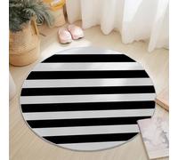 Tapis rond minimaliste pour salon, chambre d'enfant, chambre d'enfant - Motif terrain de football - 60 cm - Vert
