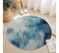 Tapis rond moderne à poils courts antidérapant - Motif hiéroglyphes traditionnels colorés - Pour salon, chambre à coucher, bureau - 245 cm