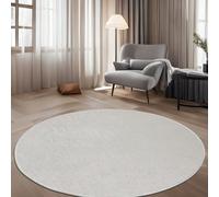 Tapis rond moderne de style bohème - Tapis de cercle géométrique texturé avec franges à franges blancs - Décoration lavable pour la chambre d'enfant et le salon 90*90,130*130,200*200,100*100,80*80,160