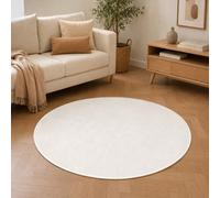 Tapis rond moderne de style bohème - Tapis de cercle géométrique texturé avec franges à franges blancs - Décoration lavable pour la chambre d'enfant et le salon 90*90,120*120,130*130,200*200,180*180,1