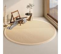 Tapis rond moderne doux et épais lavable pour salon et chambre à coucher - Design simple (200 x 200 cm) - Solution parfaite pour la décoration d'intérieur