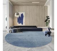 Tapis rond moderne minimaliste - Tapis doux et moelleux pour chambre à coucher et salon - Décoration d'intérieur élégante - Grand design uni (80 x 80 cm) - Solution de sol confortable et chic