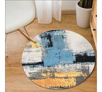 Tapis rond moderne Salon Chambre Motif Géométrie Tapis à poils courts Multicolore, Diamètre 60 cm
