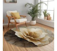 Tapis Rond Moelleux de Salon Floral Rose 3D Dessin au Crayon Adaptés à la Chambre à Coucher des Enfants décor à la Maison de la Chambre à Coucher décoration intérieure Tapis Rond Shabby Chic 180 cm