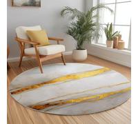 Tapis Rond Moelleux de Salon Marbre de Luxe Adaptés à la Chambre à Coucher des Enfants décor à la Maison de la Chambre à Coucher décoration intérieure Tapis Rond Ultra Doux 200 cm