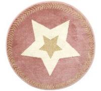 Tapis Rond Motif Etoile Rose et Doré - AMINA - ALTOBUY Rose