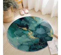 Tapis rond motif licorne aquarelle - 245 cm - Lavable - Antidérapant - Doux - Pour salle à manger - En flanelle imprimée - Pour chambre à coucher, salon, bureau, salle de jeux