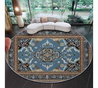 Tapis Rond Multicolore 180 cm Tapis À Poils Courts Lavable, Doux Antidérapant Tapis Salon Et Classique Style Persan Glamour Géométrique Floral Pour Entrée Intérieur, Chambre, Cuisine, Chambre D'enfant