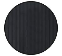 Tapis rond noir 60 cm bambou