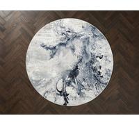 Tapis rond poils ras ORION motif abstrait BOBOCHIC
