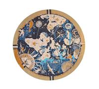 Tapis rond pour maison de poupées Mappa Mondo céleste Accessoire miniature Petit
