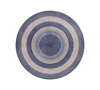 Tapis rond pour salon, lavable en machine, impression et tissage faits à la main de motifs de jute, tapis circulaires de cuisine vintage antidérapant