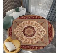 Tapis Rond Rétro de Tanné, Doux et antidérapant Lavable en Machine Tapis de Chambre - Motif Superbe Motif Floral pour Salon Cuisine Couloir Salle de Bain - 100 cm