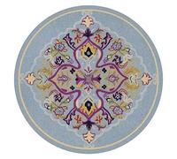 Tapis Rond Rétro Salle De Séjour Moderne Grand Style Ethnique Tapis De Chambre à Coucher Chaise D'ordinateur Design Oriental Tapis Antidérapant Tapis De Sol Floral(Size:200cm / 78.00in)