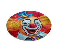 Tapis rond rouge cirque pour chambre à coucher, salon, étude, jeu