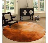Tapis Rond Salon 150 cm Shabby Chic, Rustique Élégant Texture Tapis de Sol Décoration Antidérapant Coureur - pour Chambre Cuisine Balcon Terrasse Salon Salle à Manger Intérieur Extérieur