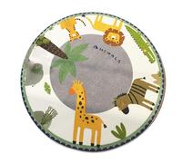 Tapis Rond - Tàpis de Sol Lavable 100Cm, Tap̃is Imperméable Antidérapant, Motif Animal en Velours Peluche, Tapïs Doux et Durable | Revêtement dè sòl décoratif pour la maison, salon, chambre à coucher,