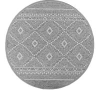 Tapis Rond - The Carpet - Ottawa - Gris 120x120 - Intérieur/Extérieur - Résistant UV
