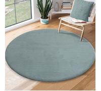 Tapis Rond - THE CARPET - Relax - Antidérapant - Lavable - Bleu - 120 cm