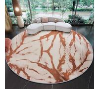 Tapis Rond Tie-Dye Abstrait Rouge-Marron Tapis de Chambre 60 cm (Round) Adulte Doux Machine pour Salon Antidérapant Imprimé pour Salle à Manger, Chambre d’Enfant Nurserie Brun Rouge