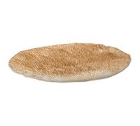 Tapis Ronde Faux Peau de Mouton en Laine Tapis Imitation Toison Moquette Fluffy Soft Longhair Décoratif Canapé Natte,Blanc Jaune,Diamètre 50CM