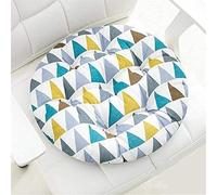 Tapis Ronds Antidérapants en Coton, Lot de 2, Forme Triangulaire Colorée, 45 X 45 cm, Adaptés Au Salon, À La Chambre Et À Une Utilisation Intérieure.