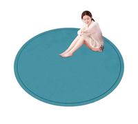 Tapis Ronds en Velours de Corail Tapis de Grande Surface Mousse à mémoire de Forme pour l'exercice de Yoga Tatami au soltapis Rampant antidérapant pour Les Tout-Petits (Bleu,70,9 Pouces)