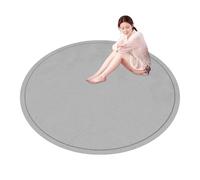 Tapis Ronds en Velours de Corail Tapis de Grande Surface Mousse à mémoire de Forme pour l'exercice de Yoga Tatami au soltapis Rampant antidérapant pour Les Tout-Petits (Gris,31,5 Pouces)