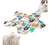 Tapis Rotatif Interactif Pour Chat - Activé Au Toucher, Jouet En Forme D'étoile, Tapis De Jeu Multifonctionnel, Jeu D'exercice De Divertissement | Accessoire D'activité D'intérieur Automatique Pour An