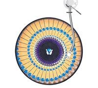 Tapis rotatif zootrope - Base tourne-disque 30 cm illusion optique | Feutre protecteur vinyle antidérapant pour DJ | Art cinétique et accessoire audio Cadeau Amant Musique