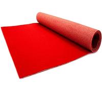 Tapis Rouge RÉUTILISABLE - Tapis d’Anniversaire - Tapis de Mariage Rouge - Tapis Rouge pour Restaurant, Magasin, cérémonie - Tapis Salle des fêtes - Résistance au feu B1 - Tapis au Mètre (2x6m)