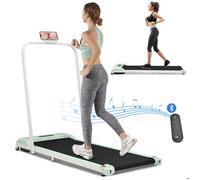 Tapis roulant 2 en 1 pour la maison avec télécommande vitesse de 1 à 6 km/h avec écran LED et haut-parleur Bluetooth pour la maison