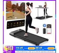 Tapis roulant de marche, moteur 2,5 HP, Absorption des chocs antidérapante, Mini tapis roulant pour l'exercice de tapis de marche télécommandé au bureau à domicile Gold