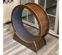 Tapis Roulant d'intérieur, Jouets Marron, Grande Roue Anti-pincement pour Chat - comme Planche à gratter pour Chat/étagère rampante pour Chaton (90cm/35.4)