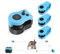Tapis roulant d'intérieur pour chatons ennuyeux, avec télécommande automatique/à vitesse réglable, jeu de chasse, jouets de chasse pour chat en cours d'exécution Bleu