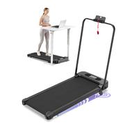 Tapis Roulant électrique Pliant 2 en 1,Walking Pad 10 km/h,3.0HP,Tapis de Course Extra Large 43cm,avec télécommande et écran LCD Cadre renforcé et Poids Maximum de 245 LB for Home Office (Obscur)