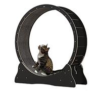 Tapis Roulant en Bois pour Chat Noir, Dispositif résistant à l'usure/Perte de Poids pour Chats, Roue d'escalade