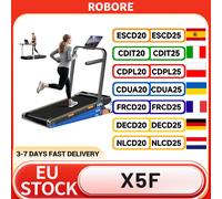 Tapis roulant pliable ROBORE X5F avec inclinaison de 14 %, moteur silencieux de 2,5 CV, vitesse maximale de 10 km/h, inclinaison à 3 niveaux, charge maximale de 150 kg, écran LED X5F