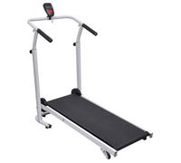 Tapis roulant pliable - vidaXL - Mini - Surface antidérapante - Moniteur inclus - Noir