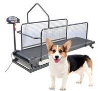 Tapis Roulant pour Chiens de Grande Et Moyenne Taille, Machine de Course pour Animaux de Compagnie avec Écran LCD Et Podomètre, Équipement d'exercice À Rampe Réglable