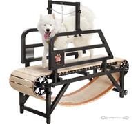 Tapis roulant pour chiens VEVOR pour chiens de taille moyenne, jusqu'à 100 kg, tapis roulant pour chiens avec rampes réglables, Dog Pacer Slatmill pour chiens, appareil d'entraînement sur tapis roulan