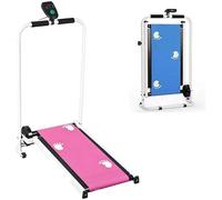 Tapis Roulants pour La Maison, Mini Tapis Roulant Mécanique Pliable Équipement De Fitness Sportif Antidérapant Adapté Aux équipements D’Exercice De Perte De Poids, Pink