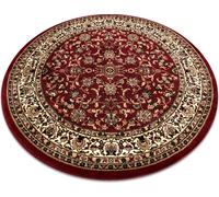 Tapis ROYAL ADR cercle modèle 1745 bordeaux rouge cercle 120 cm