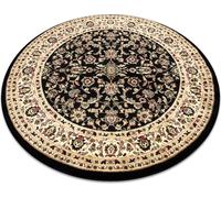 Tapis ROYAL ADR cercle modèle 1745 noir noir cercle 120 cm