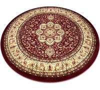 Tapis ROYAL ADR cercle modèle 521 bordeaux rouge cercle 120 cm