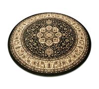 Tapis Royal Classique, Traditionnel, pour la Chambre, Le Salon, la Chambre à Coucher, de Haute qualité Vert, Cercle 200 cm