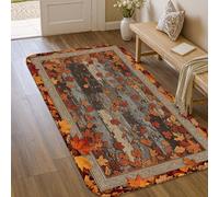 Tapis rustique à thème feuilles d'érable d'automne 0,9 x 1,5 m