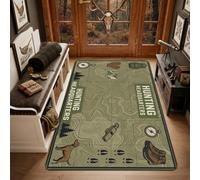 Tapis rustique décoratif sur le thème de la chasse, 0,9 x 1,5 m
