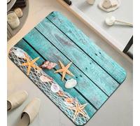 Tapis Salle De Bain 40X60 Étoile De Mer Jaune Terre De Diatomée Tapis Antidérapant, Séchage Rapide Absorbant Tapi Cuisine Doux,Tapi Douche,pour Cuisine Et Baignoire Bain, Salon